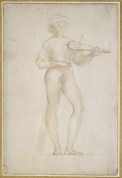 Study of a Young Man Making Music by Raffaello Sanzio Raphael